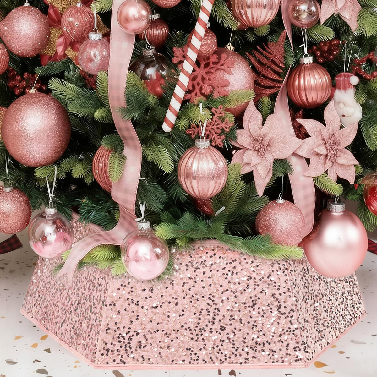 XmasExp collet devant rose gold montrant finition élégante