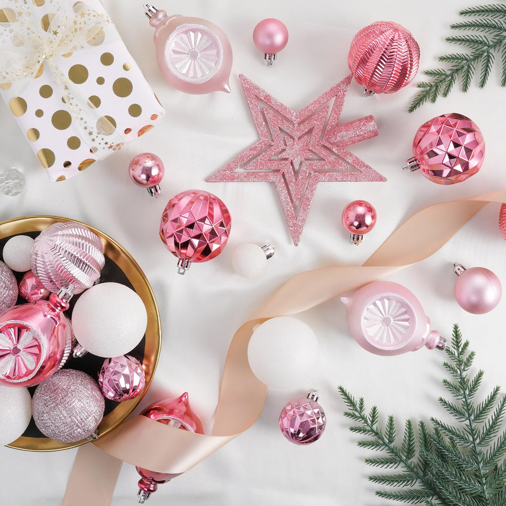 XmasExp étoile de sommet pailletée prête à fixer pour parfaire le haut du sapin