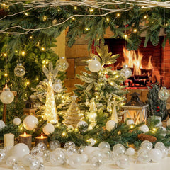XmasExp ensemble de boules accrochées au sapin créant atmosphère festive