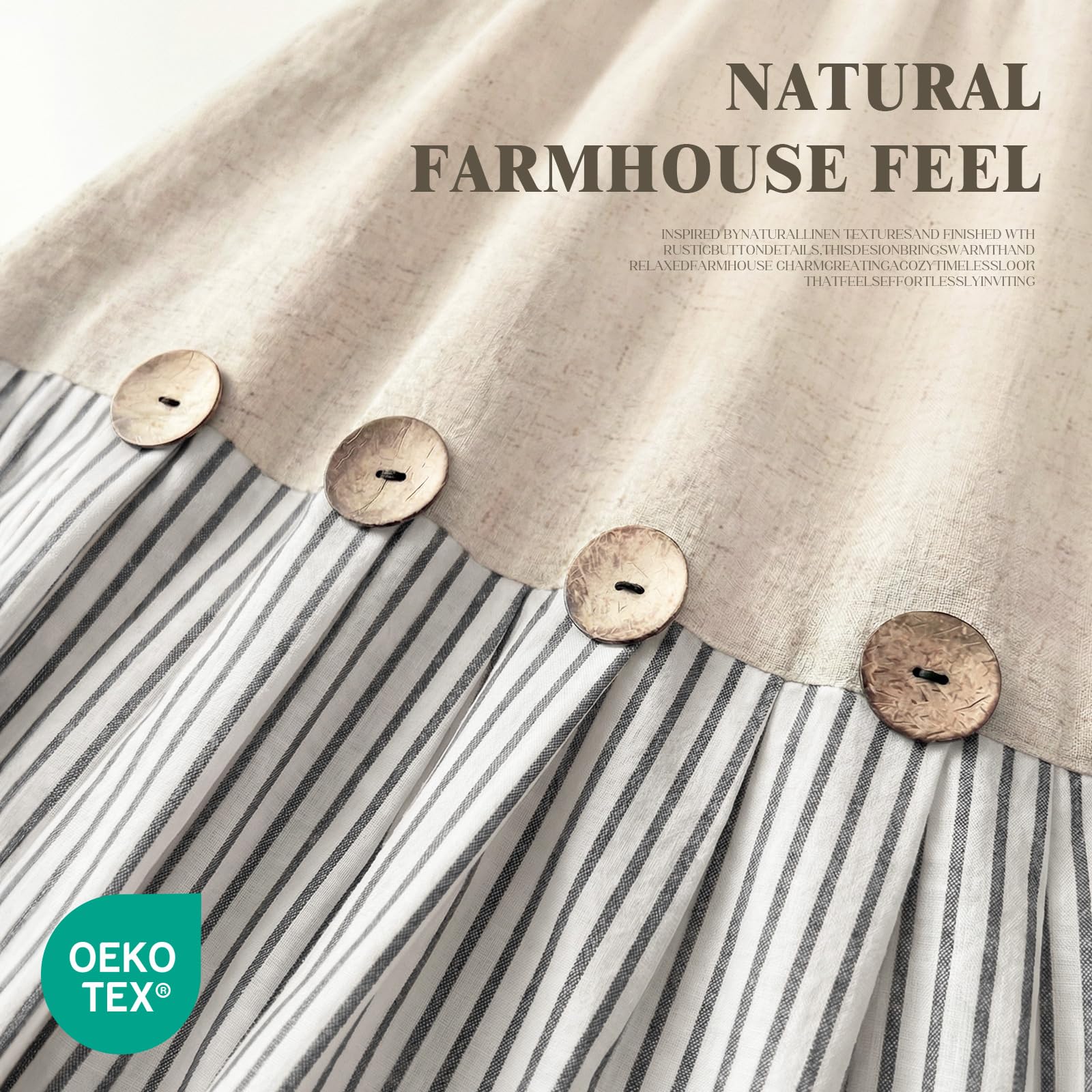 XOGUIBO gros plan tissu lin montrant texture naturelle et tombé élégant