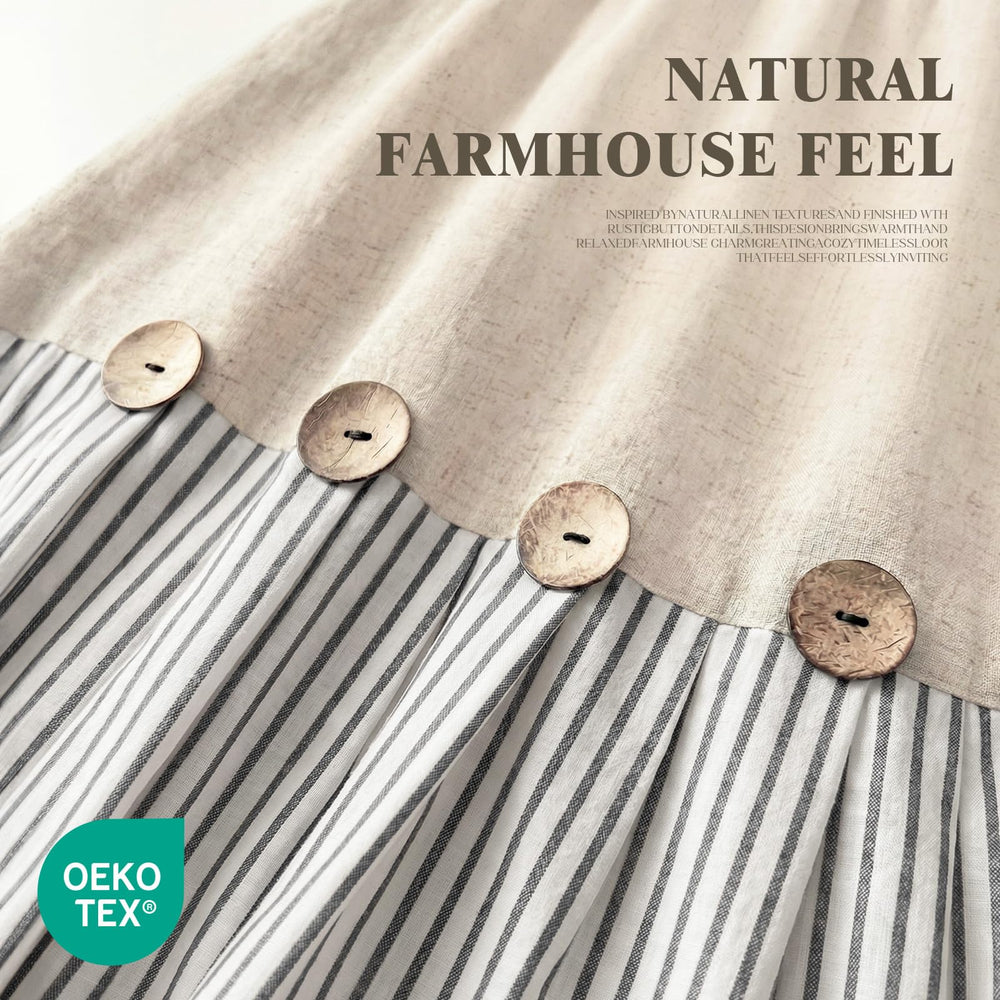 XOGUIBO gros plan tissu lin montrant texture naturelle et tombé élégant