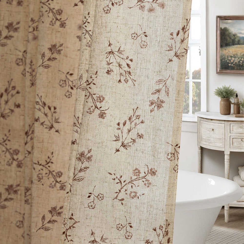 XOGUIBO rideau de douche face montrant son charme farmhouse