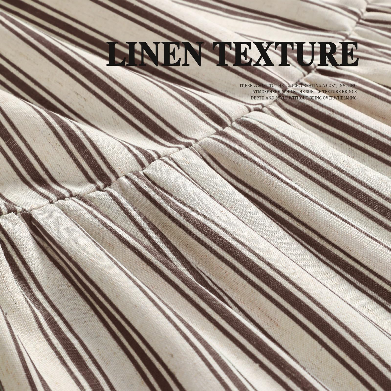 XOGUIBO détail du tissu effet lin montrant la texture naturelle et l'aspect respirant