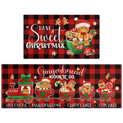 Xsinufn tapis face avant motif buffalo plaid pour une déco festive