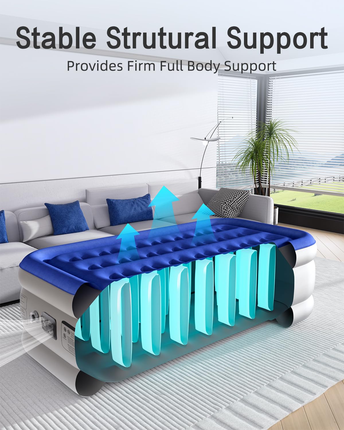 Xsleep comparaison échelle illustrant hauteur 18 pouces pour couchage surélevé