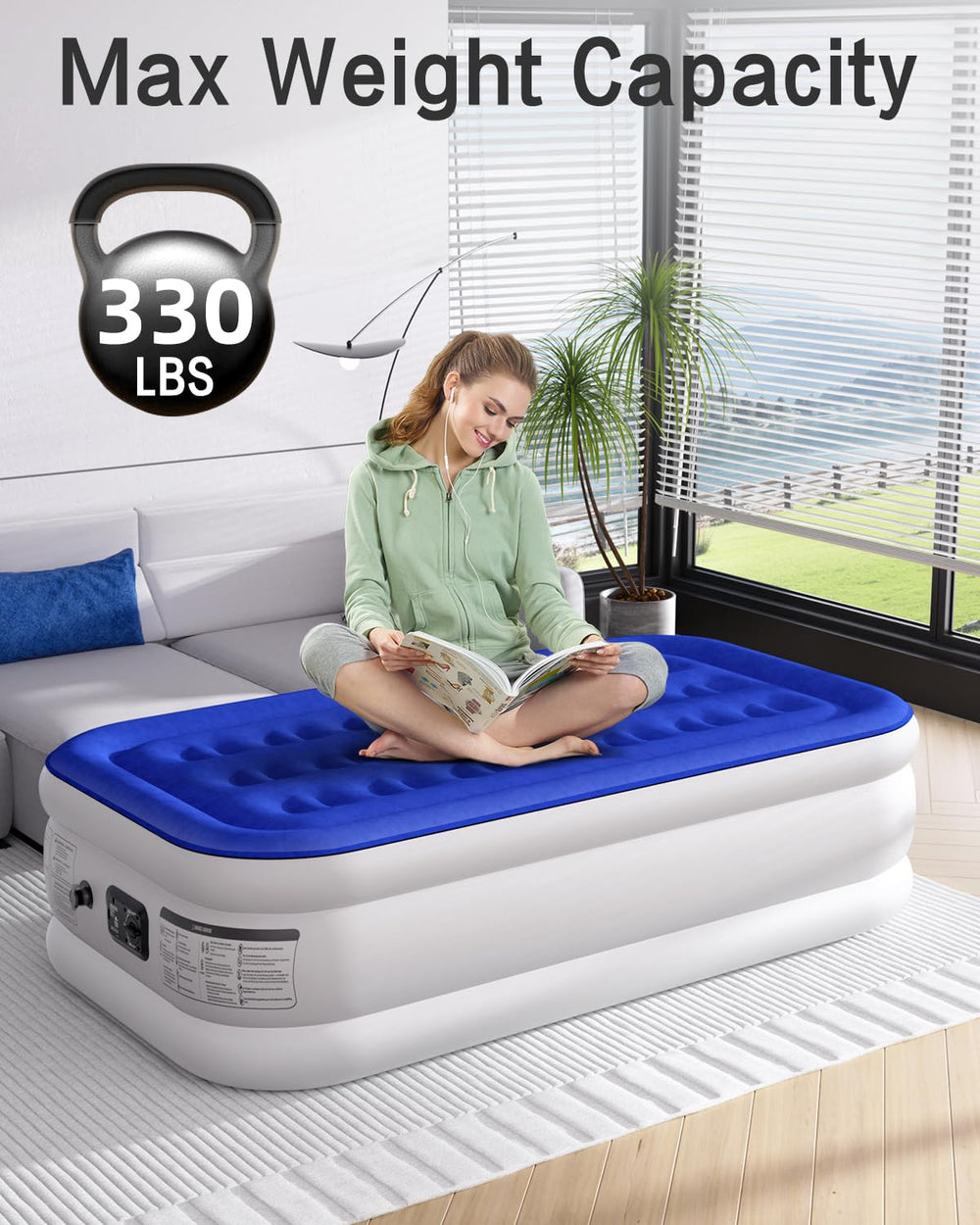 Xsleep étiquette technique montrant dimensions et capacité pour tranquillité