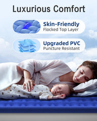 Xsleep pompe intégrée en fonctionnement pour gonflage rapide et facile