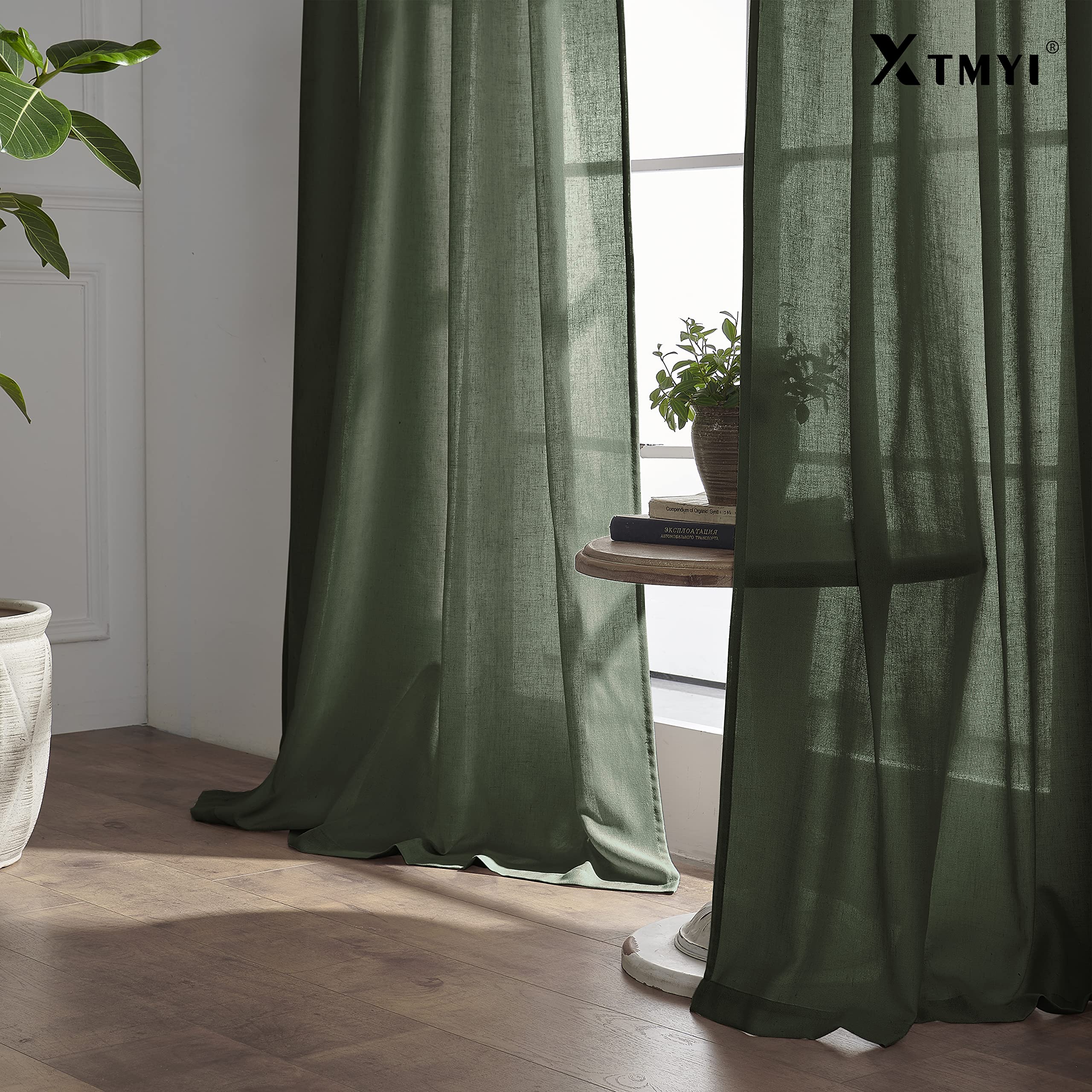XTMYI rideau dans un salon moderne créant une décoration bohème-minimaliste