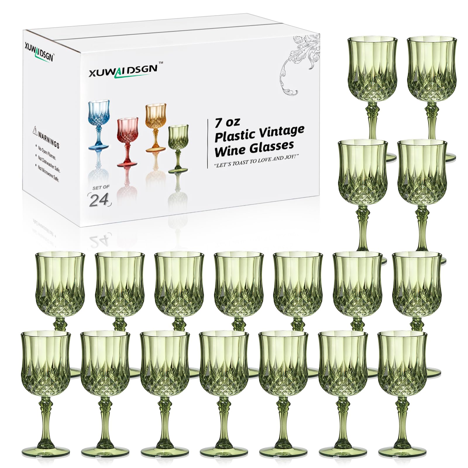 XUWAIDSGN verre à pied face montrant élégance et facilité de service