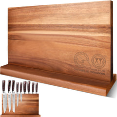 XYJ bloc magnétique acacia vue frontale pour rangement sécurisé