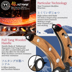 XYJ manche pakka wood ergonomique pour prise en main confortable
