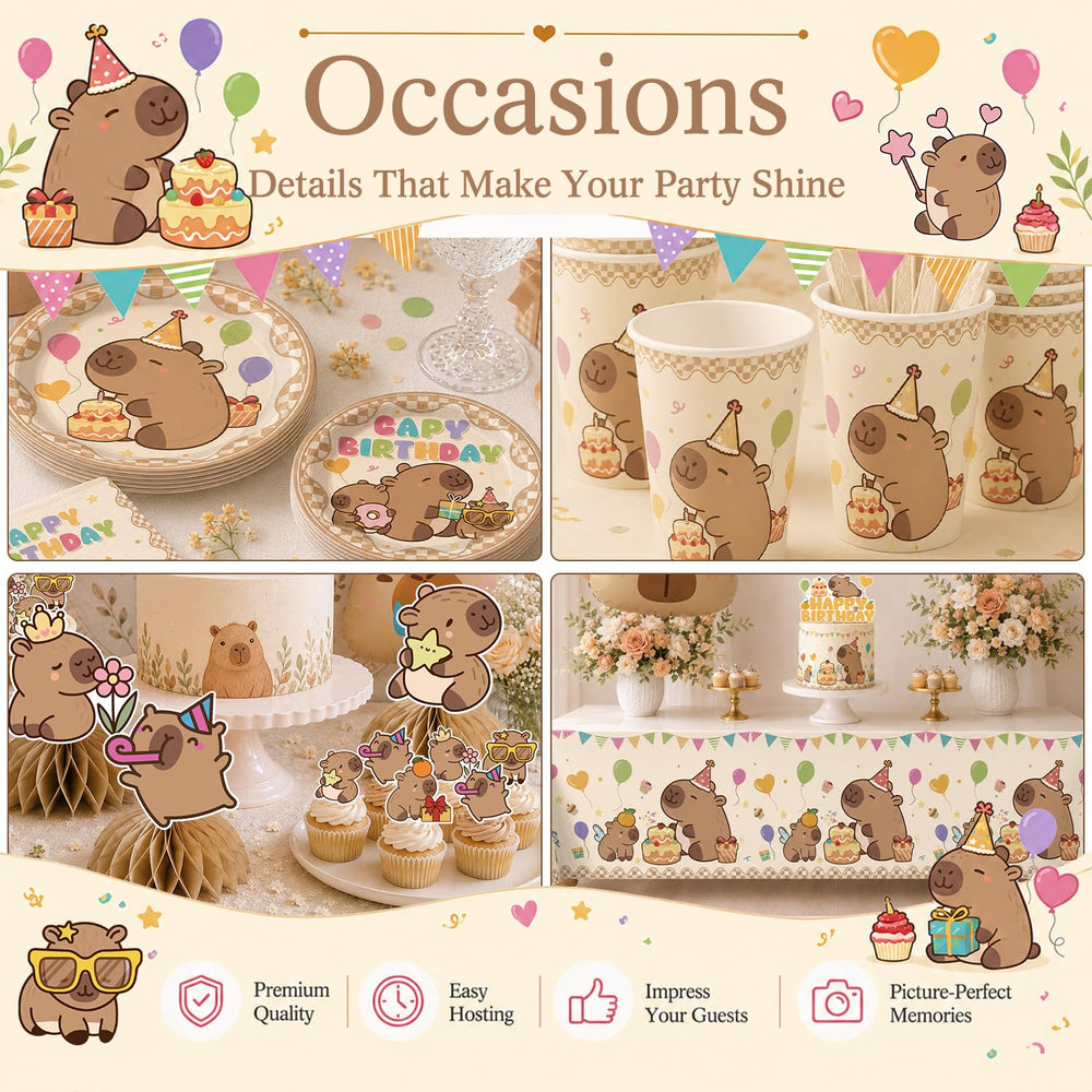 Xynic ballons foil capybara double pour accent festif et attractif