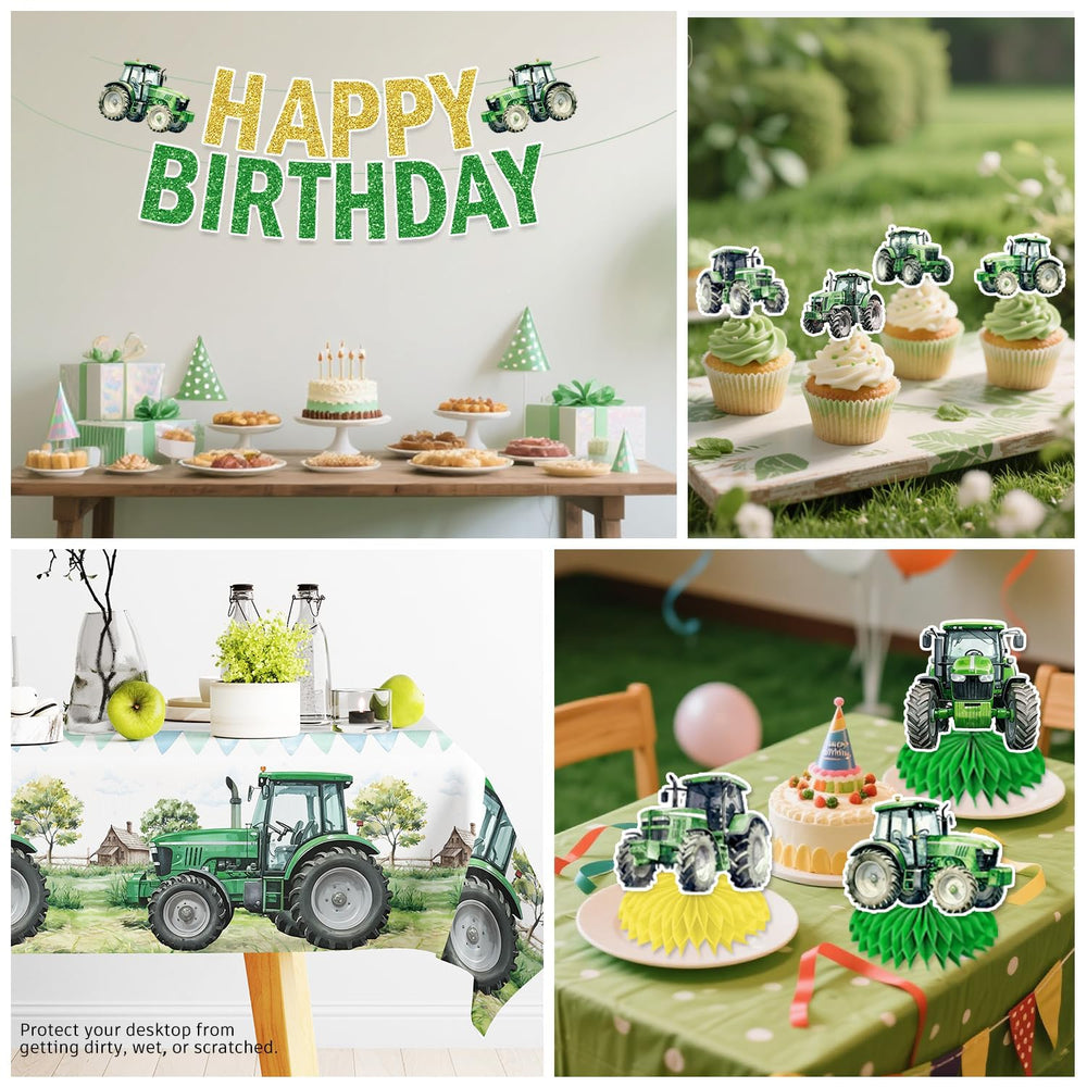 Xynic pique gâteau tracteur détaillé pour décorer un gâteau festif