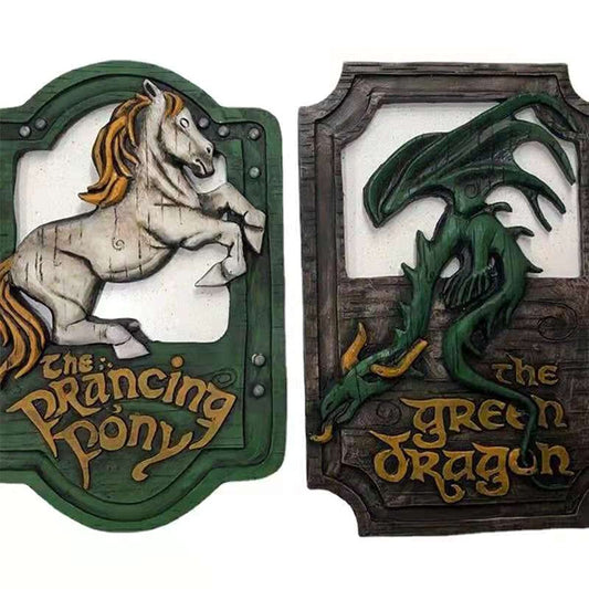 XYQ Prancing Pony enseigne de face montrant détail et charme décoratif