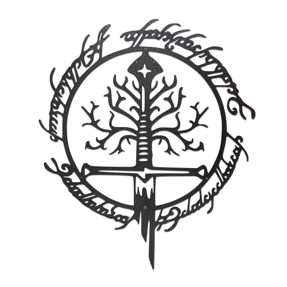 Xyverart vue avant du panneau anneaux et épée, focalise l'ambiance fantasy