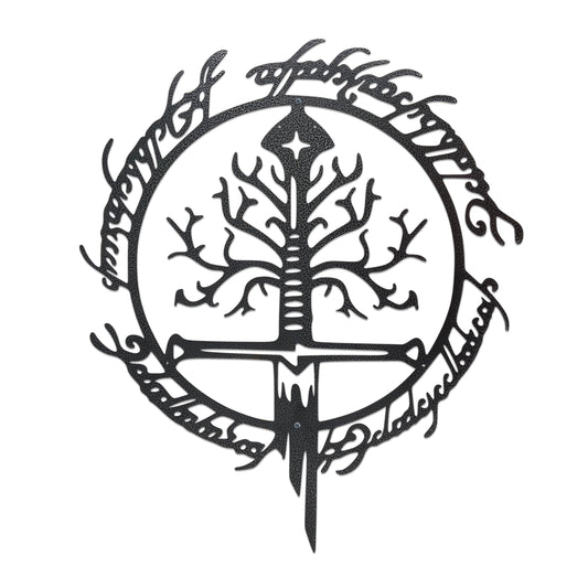 Xyverart vue avant du panneau anneaux et épée, focalise l'ambiance fantasy