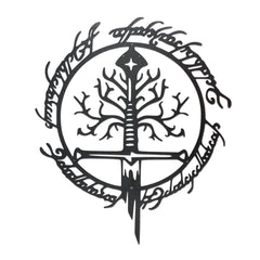 Xyverart vue avant du panneau anneaux et épée, focalise l'ambiance fantasy