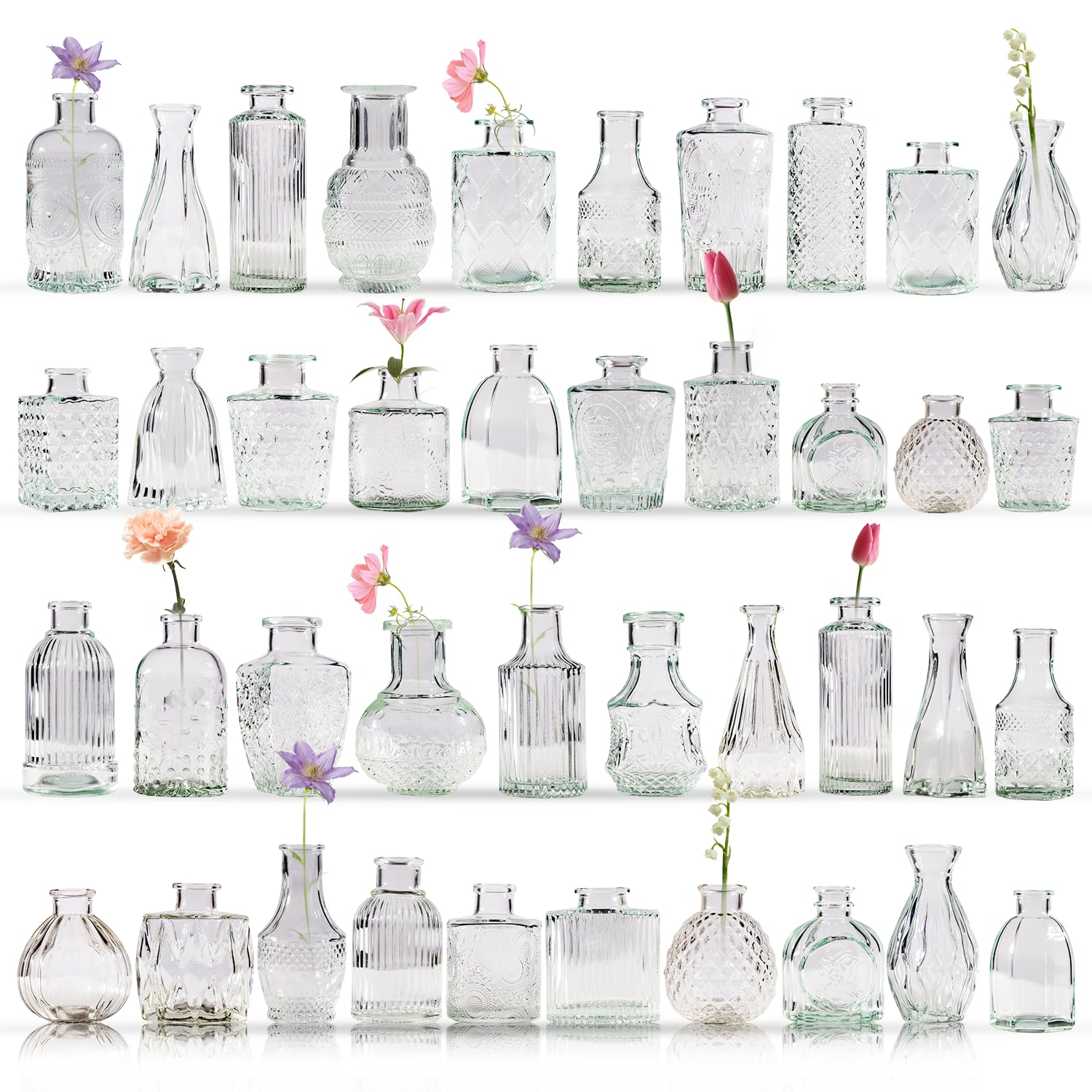 Yabool vase face avant montrant silhouette élégante et transparence