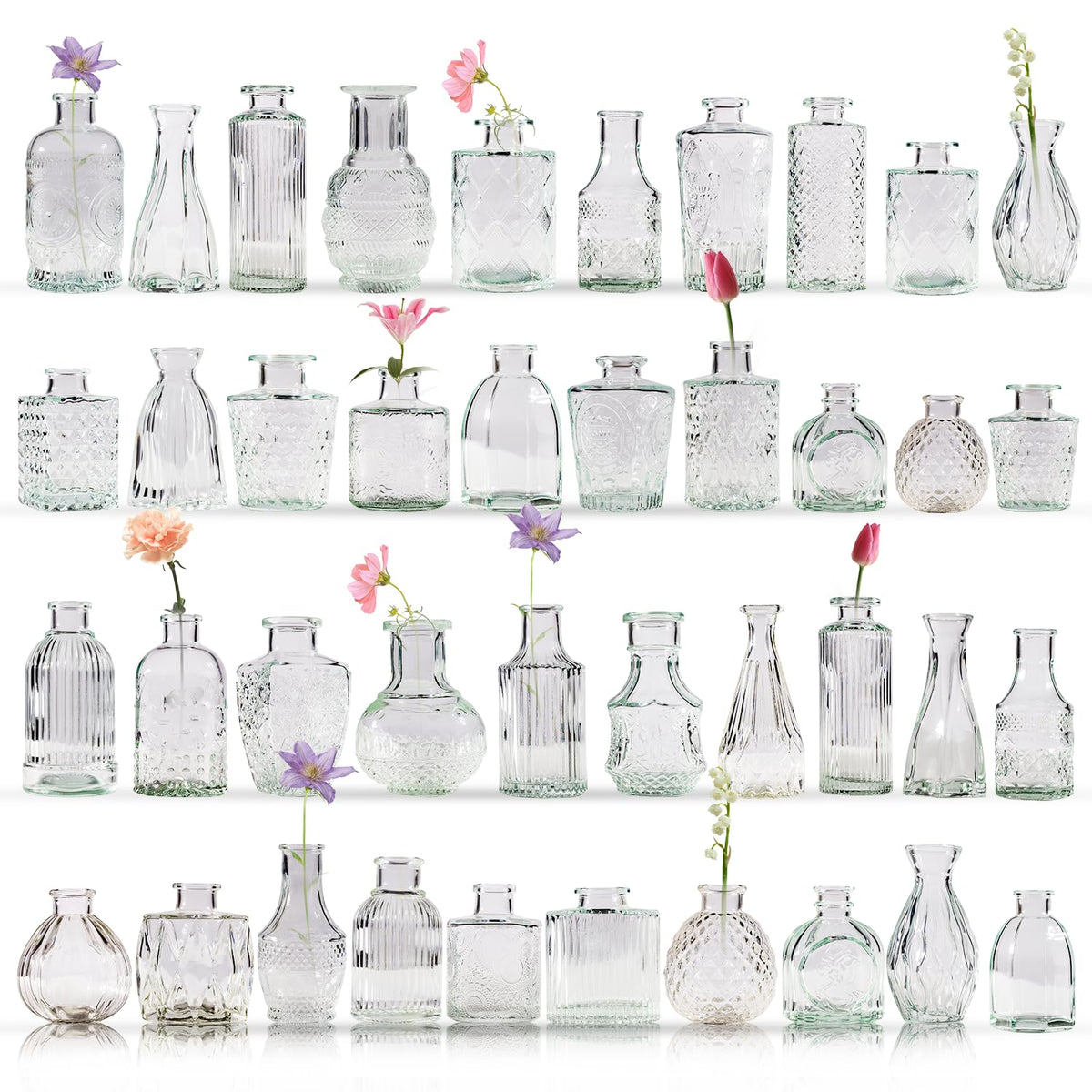 Yabool vase face avant montrant silhouette élégante et transparence