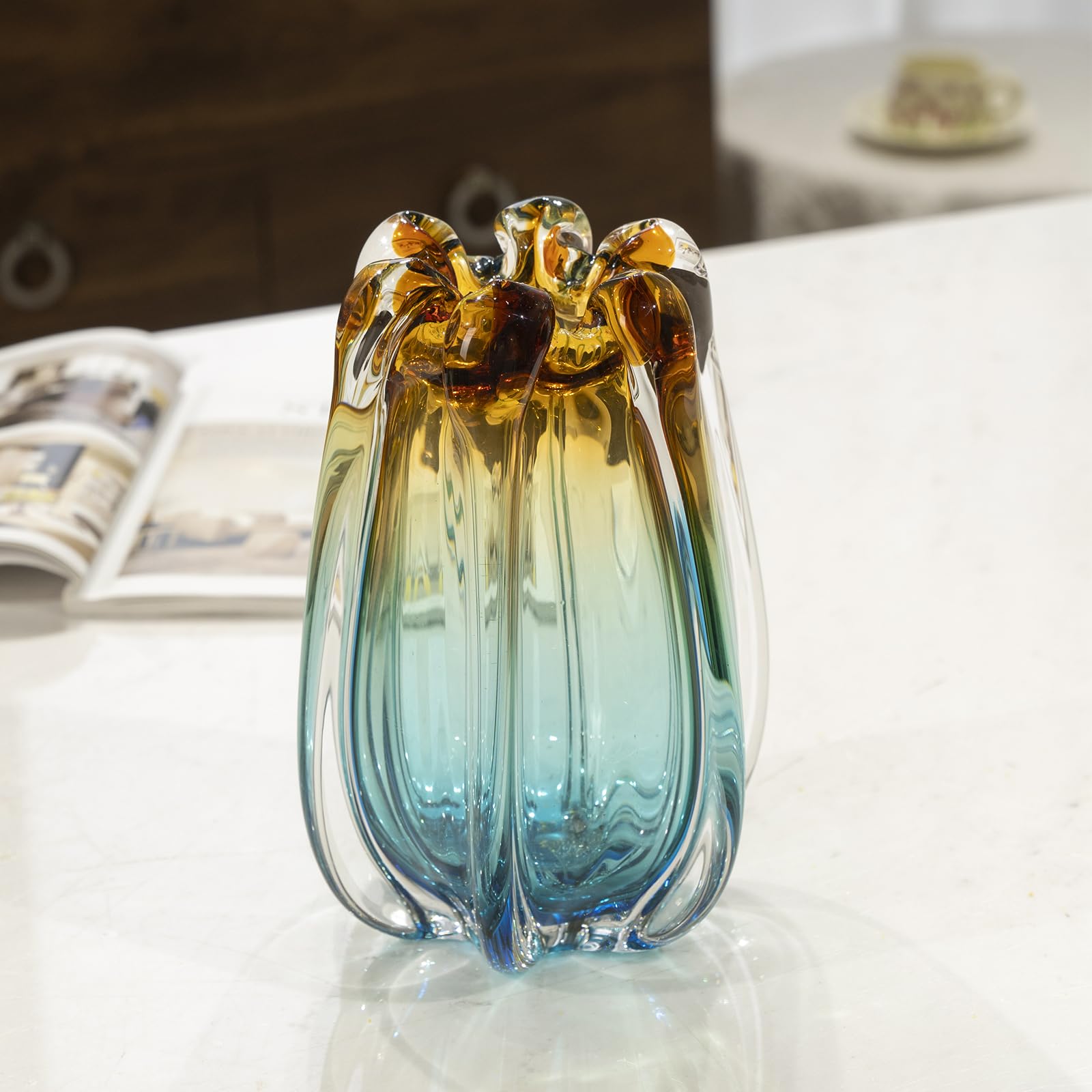 YACSNBF vase avec fleurs composition pour centre de table élégant