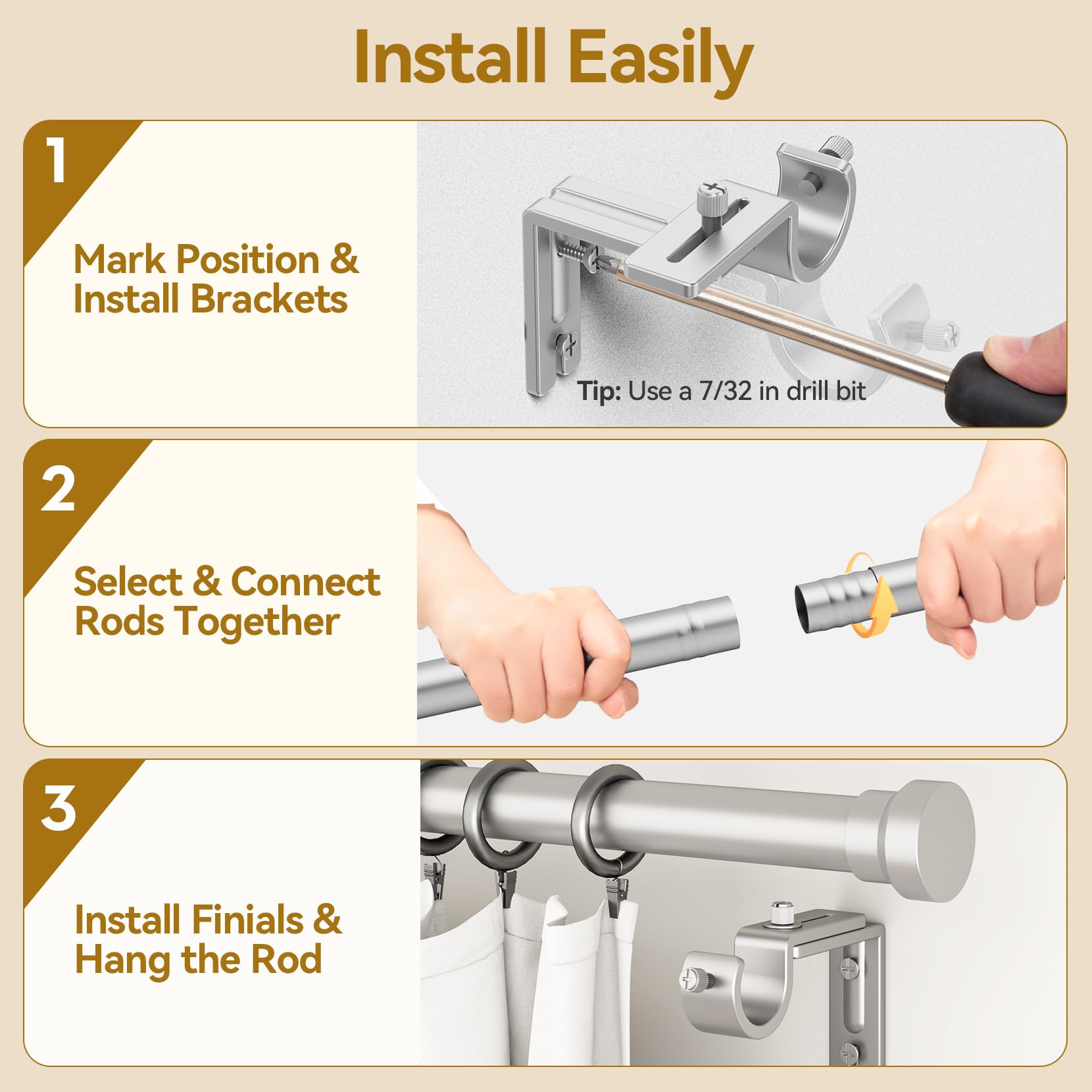 YaFex kit fixations et vis inclus pour installation facile