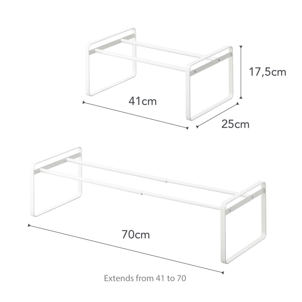 YAMAZAKI scène lifestyle rangement minimaliste valorisant l'esthétique