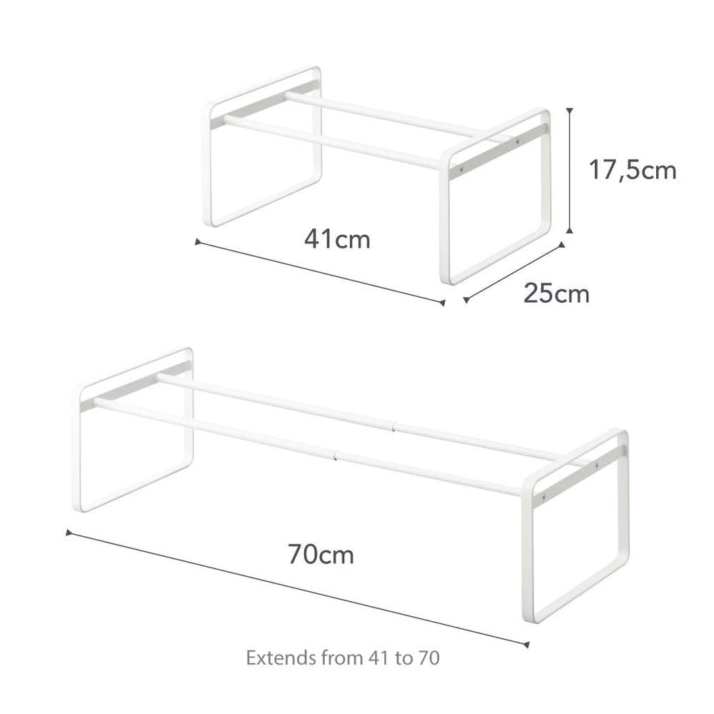 YAMAZAKI scène lifestyle rangement minimaliste valorisant l'esthétique