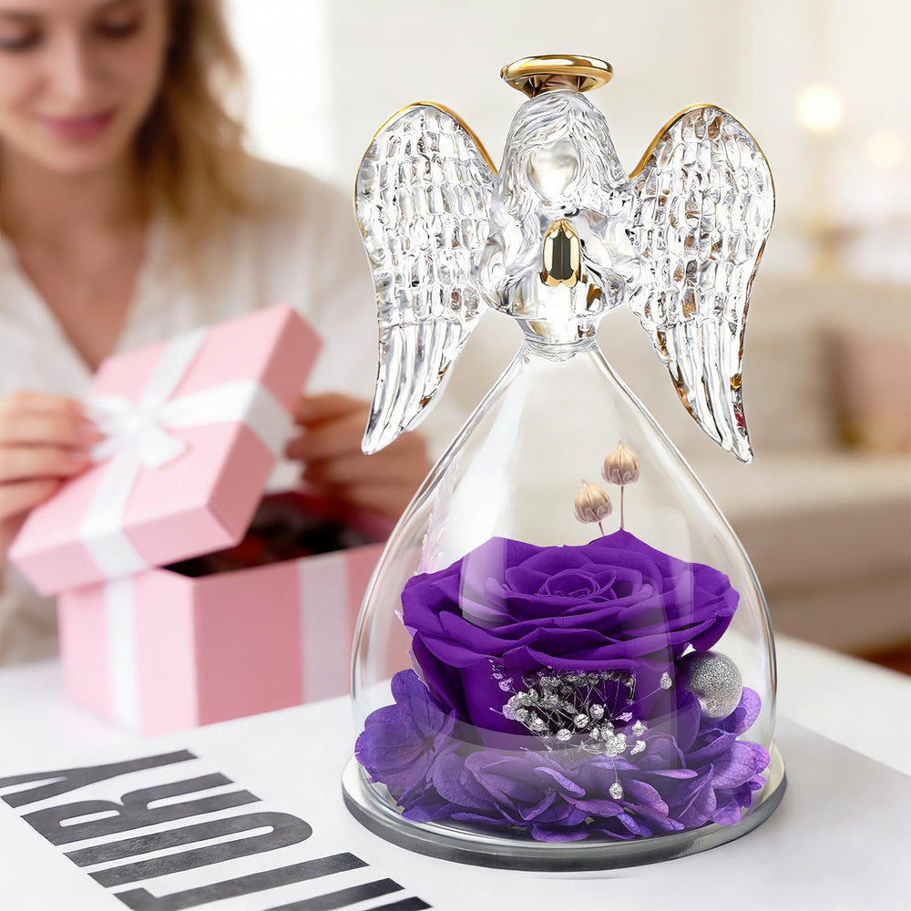 Yamonic gros plan rose préservée violette, beauté sans entretien