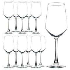 Verres YANGNAY ensemble de 12 vus de face montrant la transparence et la capacité