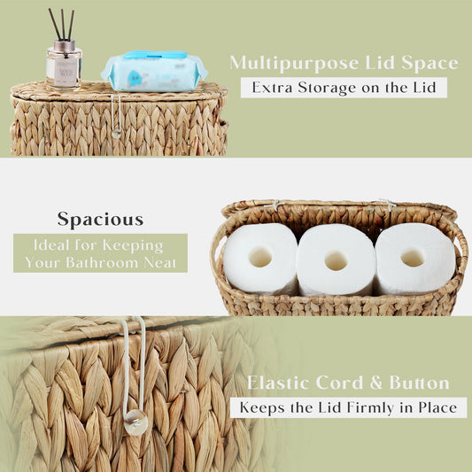 YANGQIHOME gros plan du tressage en jacinthe d'eau durable et esthétique