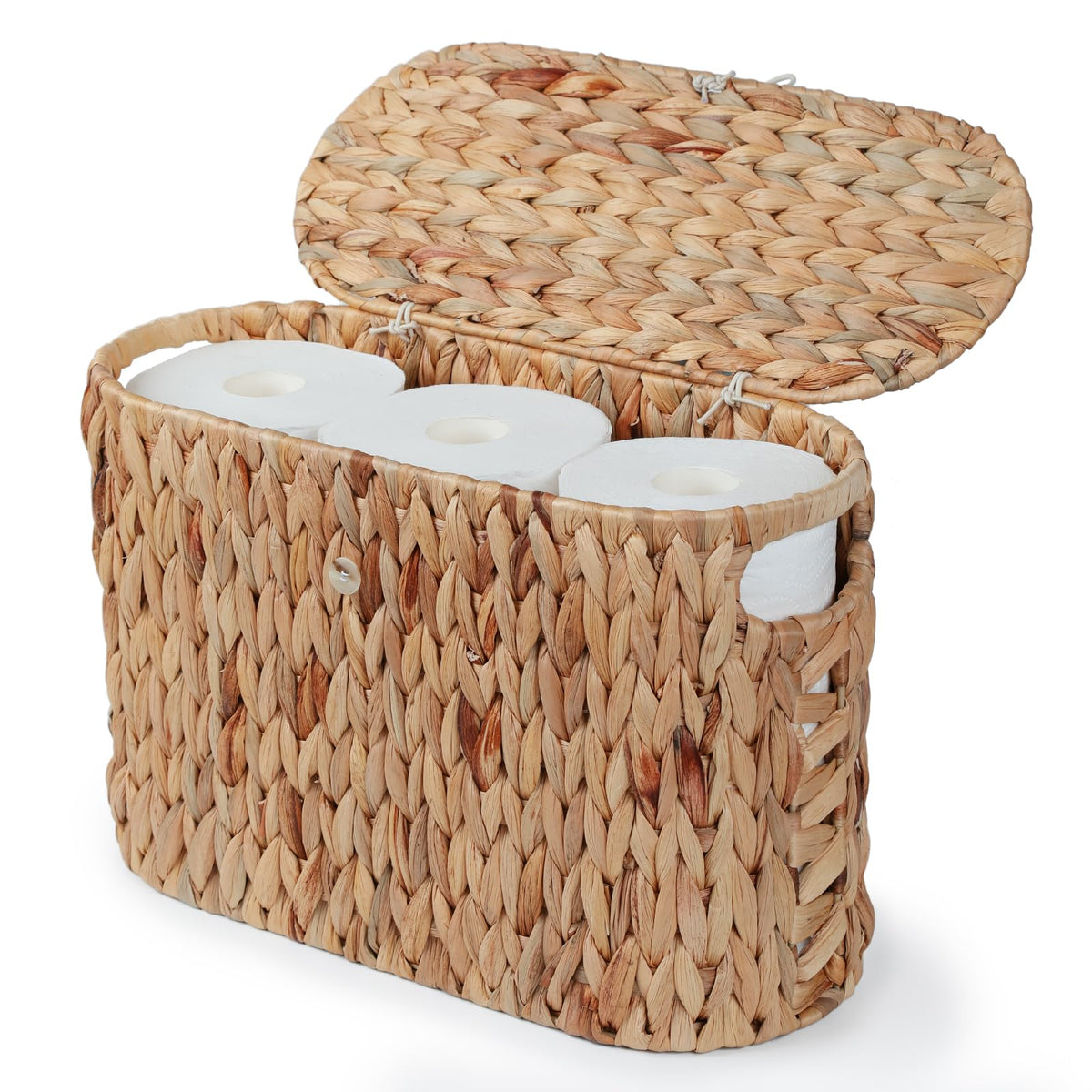 YANGQIHOME vue avant du panier de rangement montrant le design et capacité