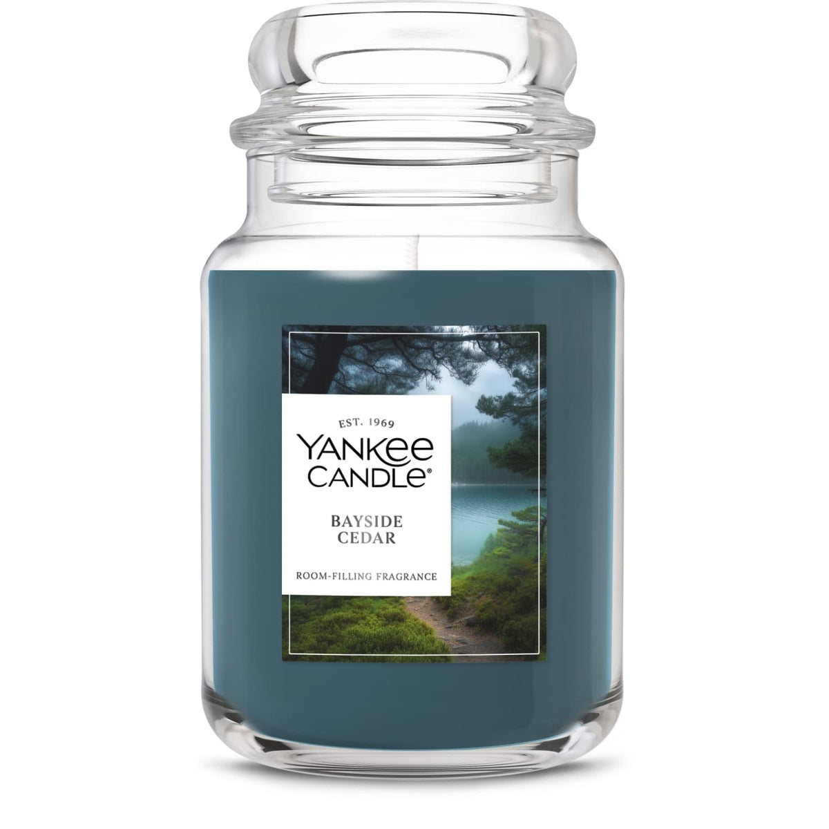 Yankee Candle jarre face montrant le design et une diffusion longue durée