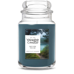 Yankee Candle jarre face montrant le design et une diffusion longue durée