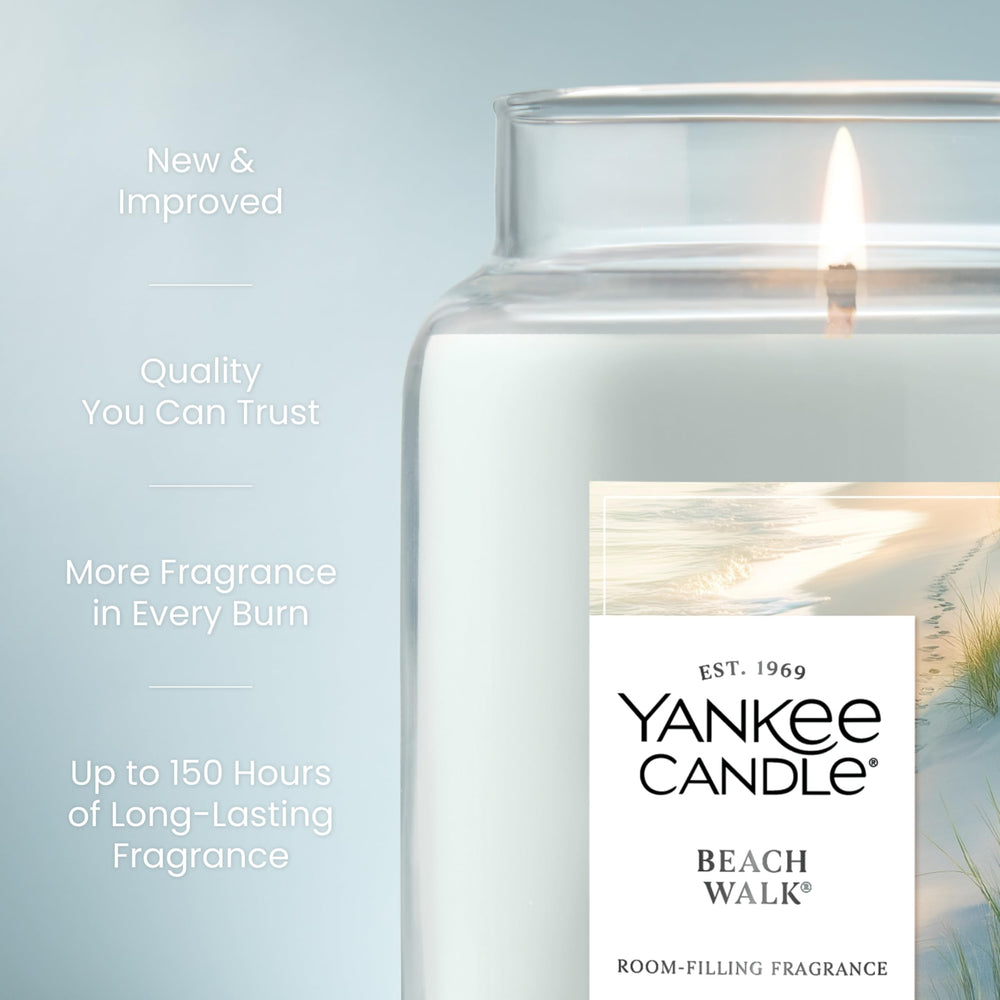 Yankee Candle détail de la mèche naturelle pour flamme stable et moins de suie