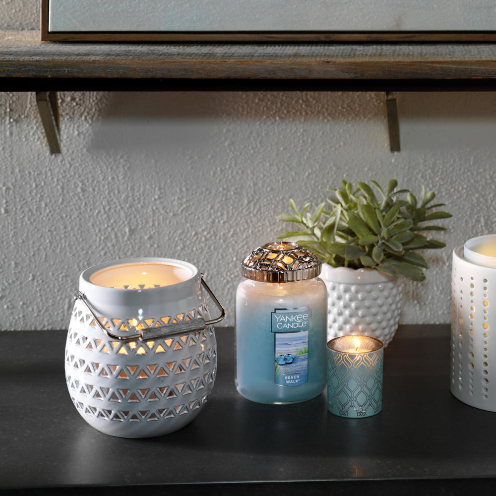 Yankee Candle packaging arrière montrant ingrédients et durée de brûlage