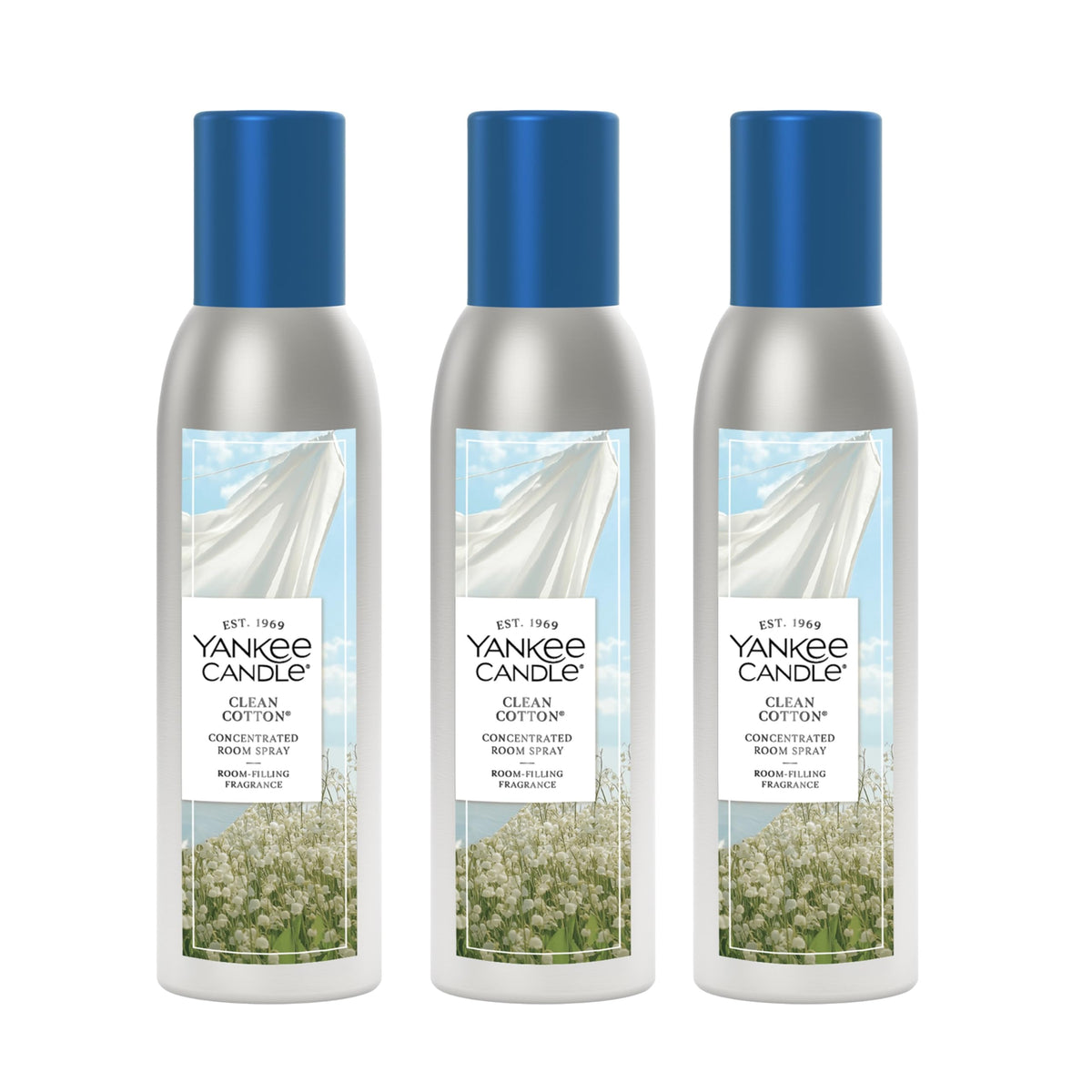 Yankee Candle emballage du lot de 3 montrant design moderne et praticité