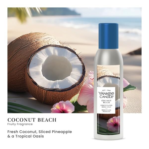 Yankee Candle flacon posé avec noix de coco et ananas, ambiance tropicale