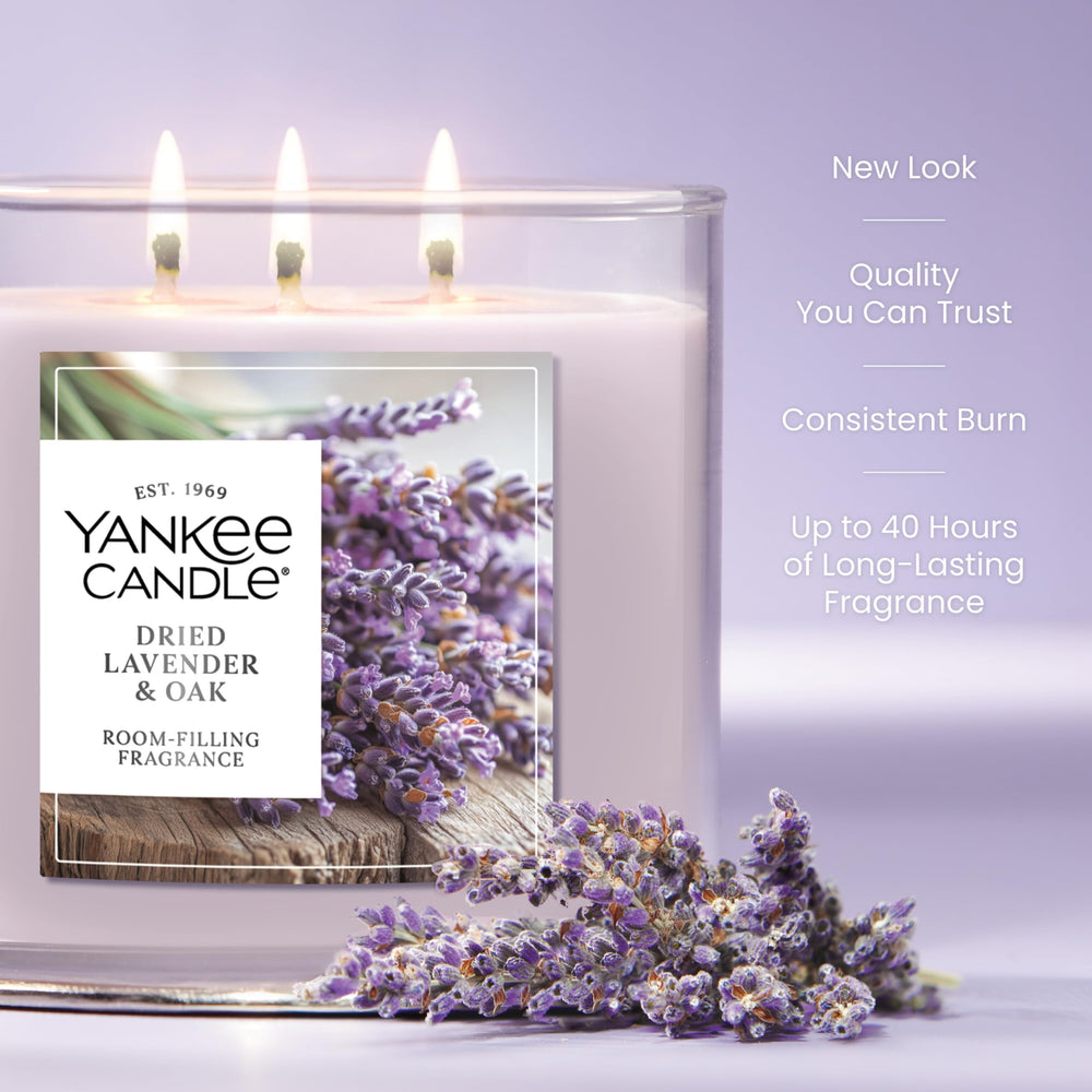 Yankee Candle trois mèches naturelles assurant une diffusion uniforme