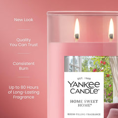 Yankee Candle deux mèches naturelles visibles offrant une combustion stable