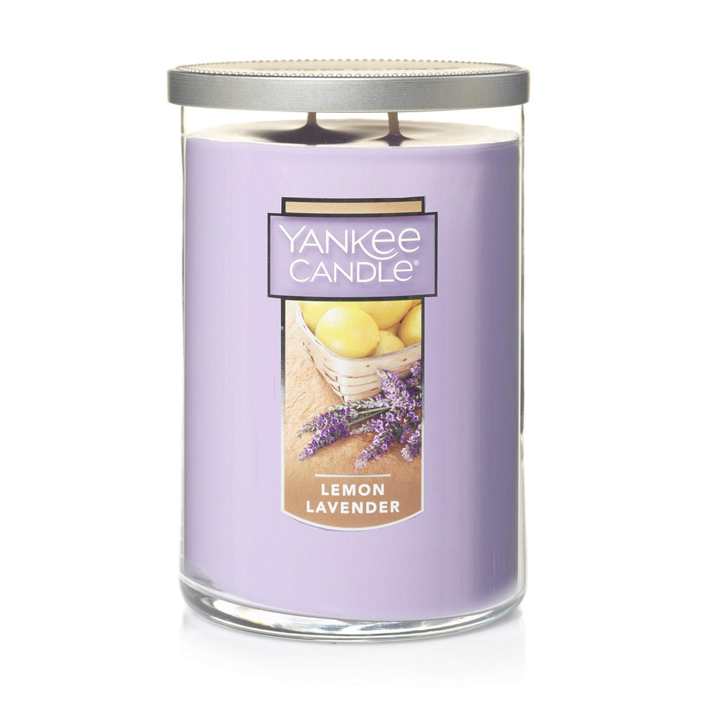 Yankee Candle tumblers face montrant le verre et parfum accueillant