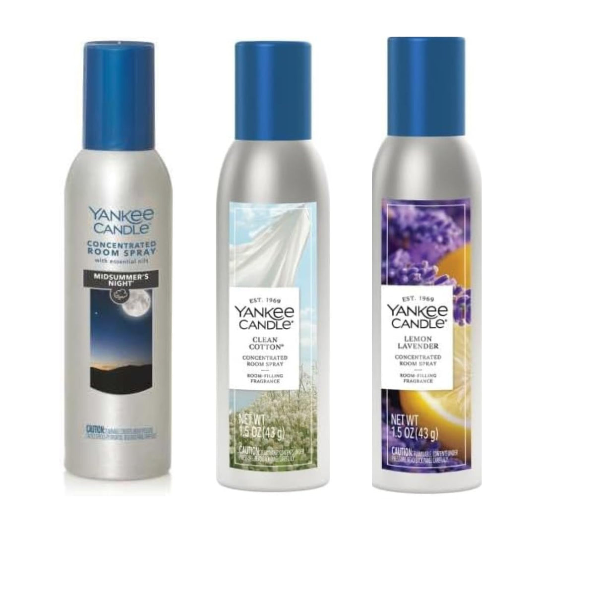 Yankee Candle pack face montrant les trois parfums pour choix polyvalent