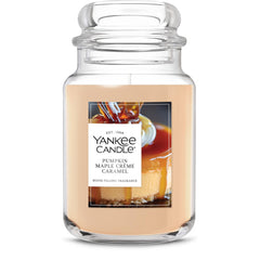 Yankee Candle jarre face montrant étiquette gourmande et avantage cadeau