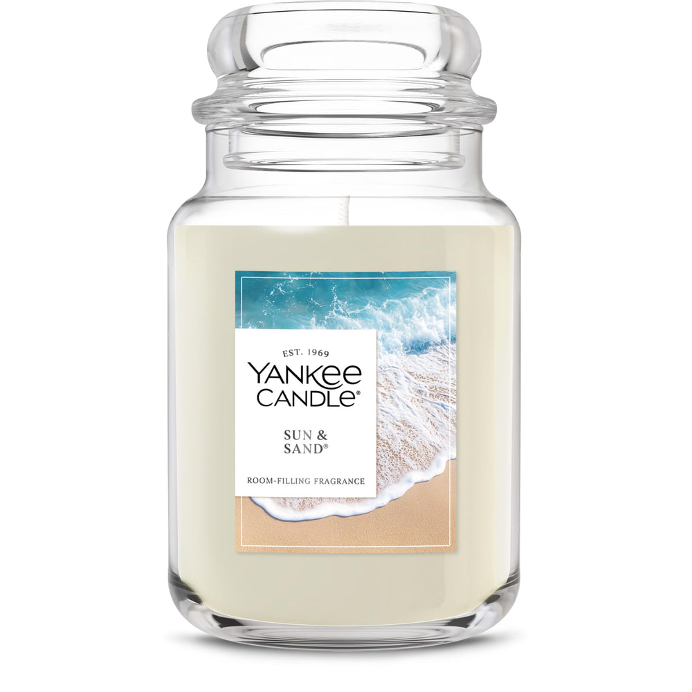 Yankee Candle devant pot 22oz montrant design élégant et diffusion longue durée