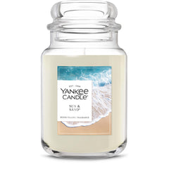 Yankee Candle devant pot 22oz montrant design élégant et diffusion longue durée