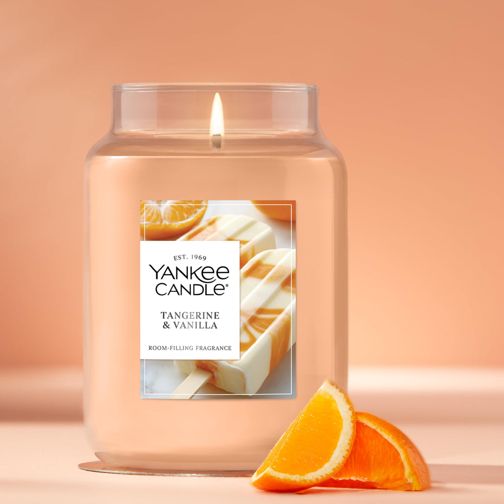 Yankee Candle bougie allumée créant une atmosphère chaleureuse et parfumée