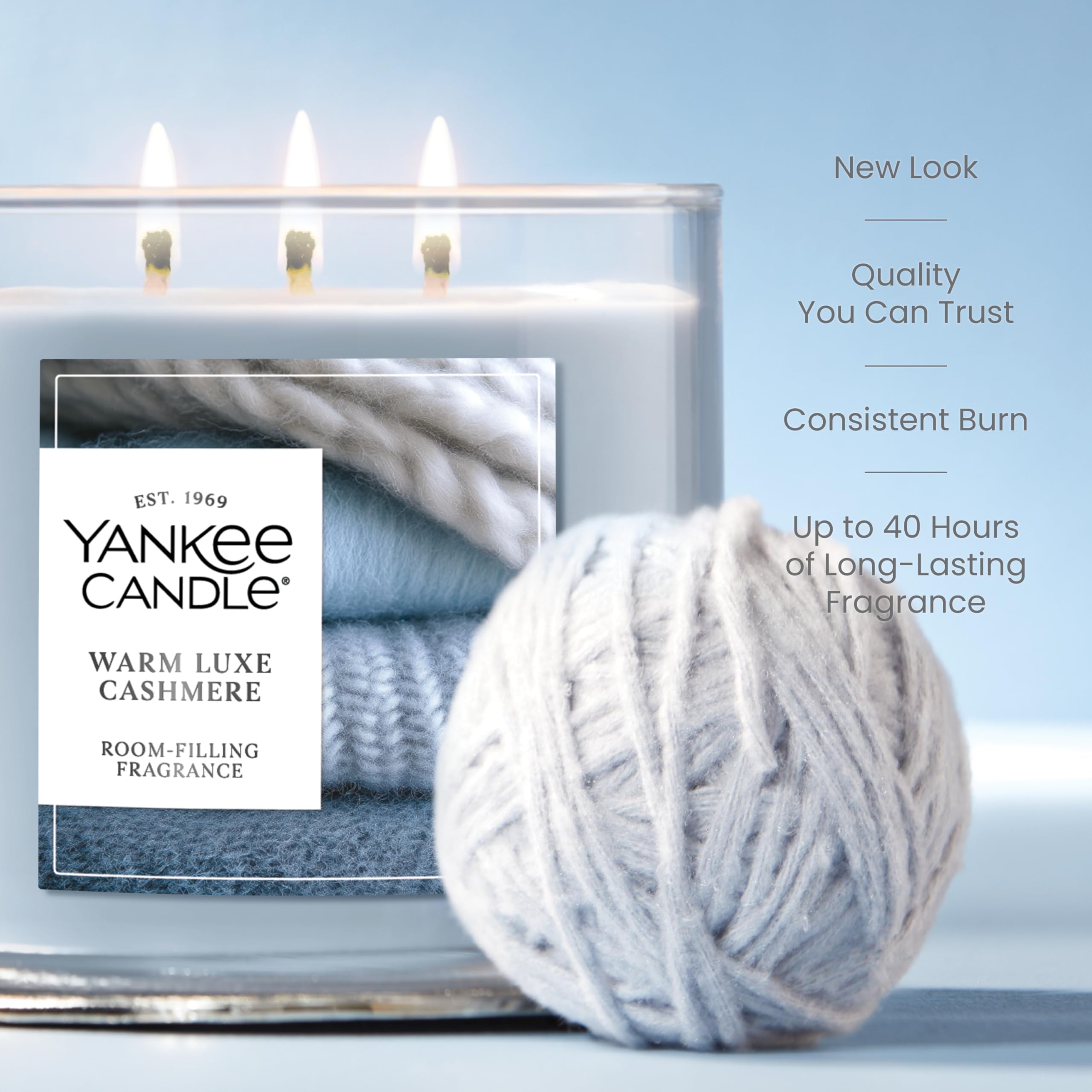 Yankee Candle trois mèches visibles pour une diffusion rapide du parfum