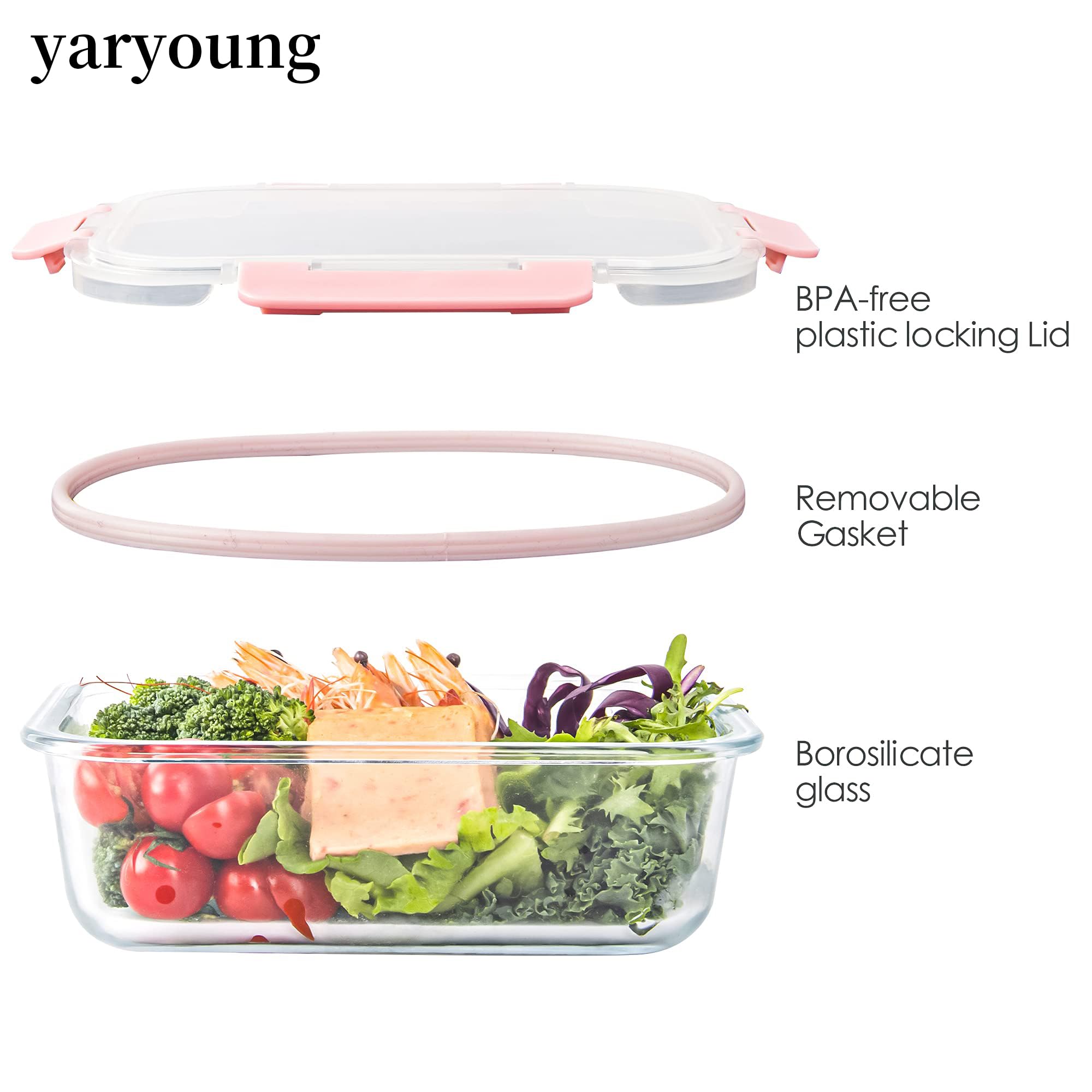 YARYOUNG gros plan verre borosilicaté montrant durabilité et sécurité
