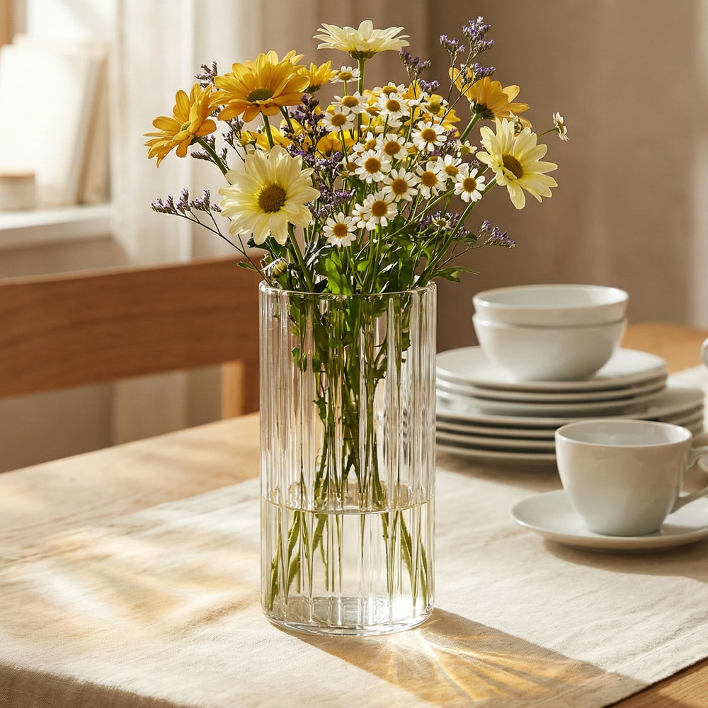 yasali vase contenant bougie flottante produisant ambiance lumineuse sécurisée
