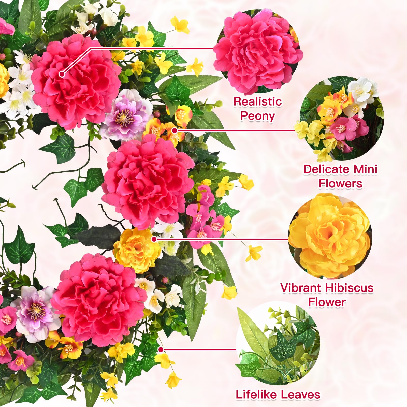 Yastouay détail hibiscus multicolore ajoutant vivacité décorative