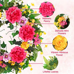 Yastouay détail hibiscus multicolore ajoutant vivacité décorative